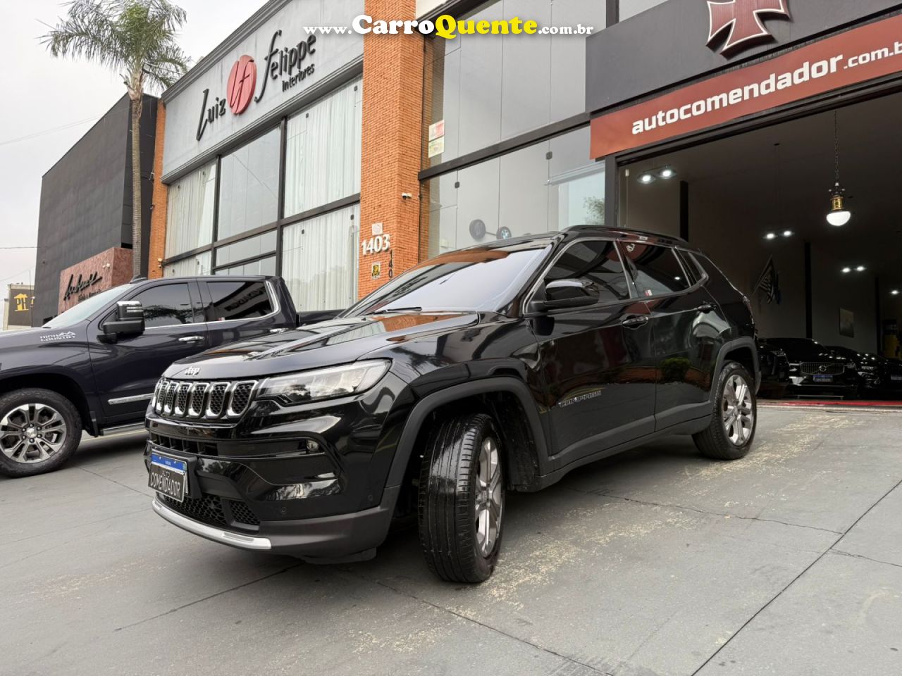 JEEP   COMPASS LONG. T270 1.3 TB 4X2 FLEX AUT.   PRETO 2023 1.3 FLEX - Loja