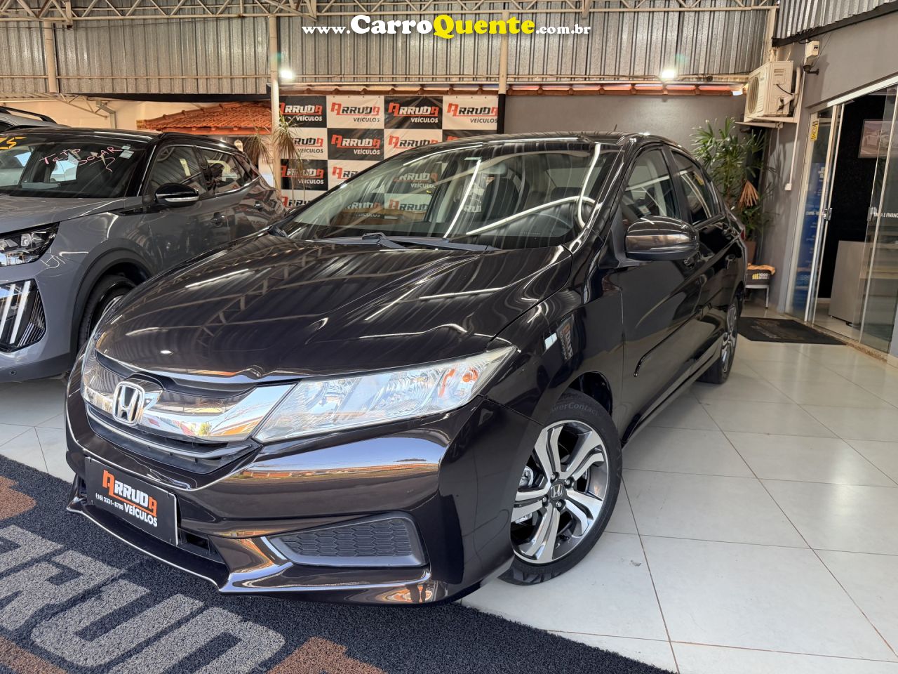 HONDA   CITY SEDAN LX 1.5 FLEX 16V 4P AUT.   MARROM 2015 1.5 FLEX - Loja