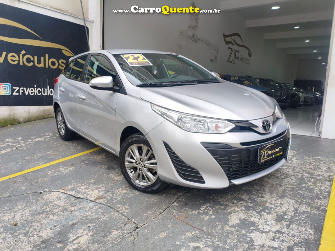 TOYOTA   YARIS XL PLUS CON. 1.5 FLEX 16V 5P AUT.   PRATA 2022 1.5 FLEX - Loja