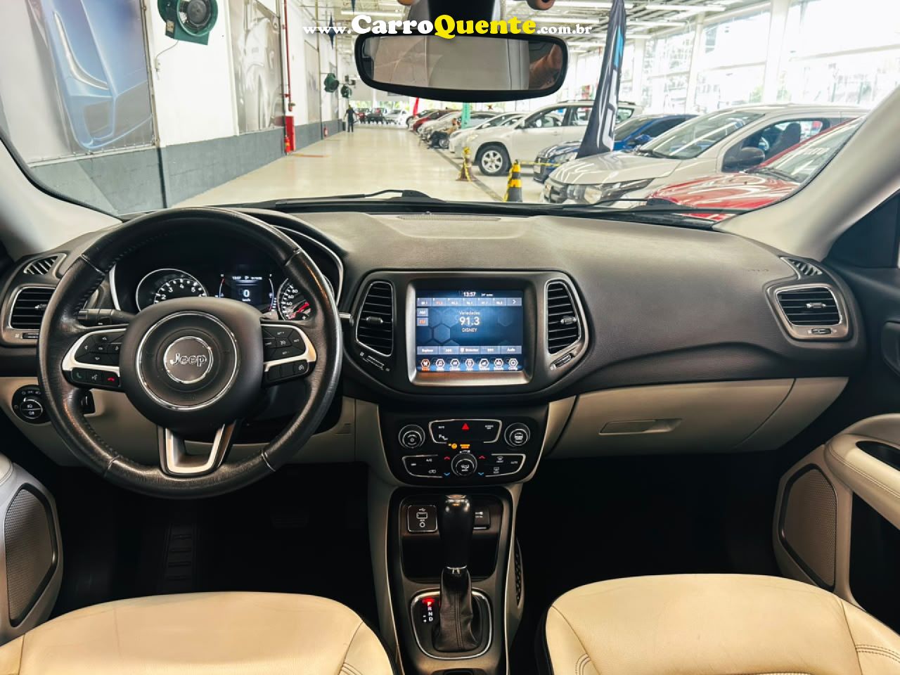 JEEP   COMPASS LONGITUDE 2.0 4X2 FLEX 16V AUT.   BRANCO 2018 2.0 FLEX - Loja