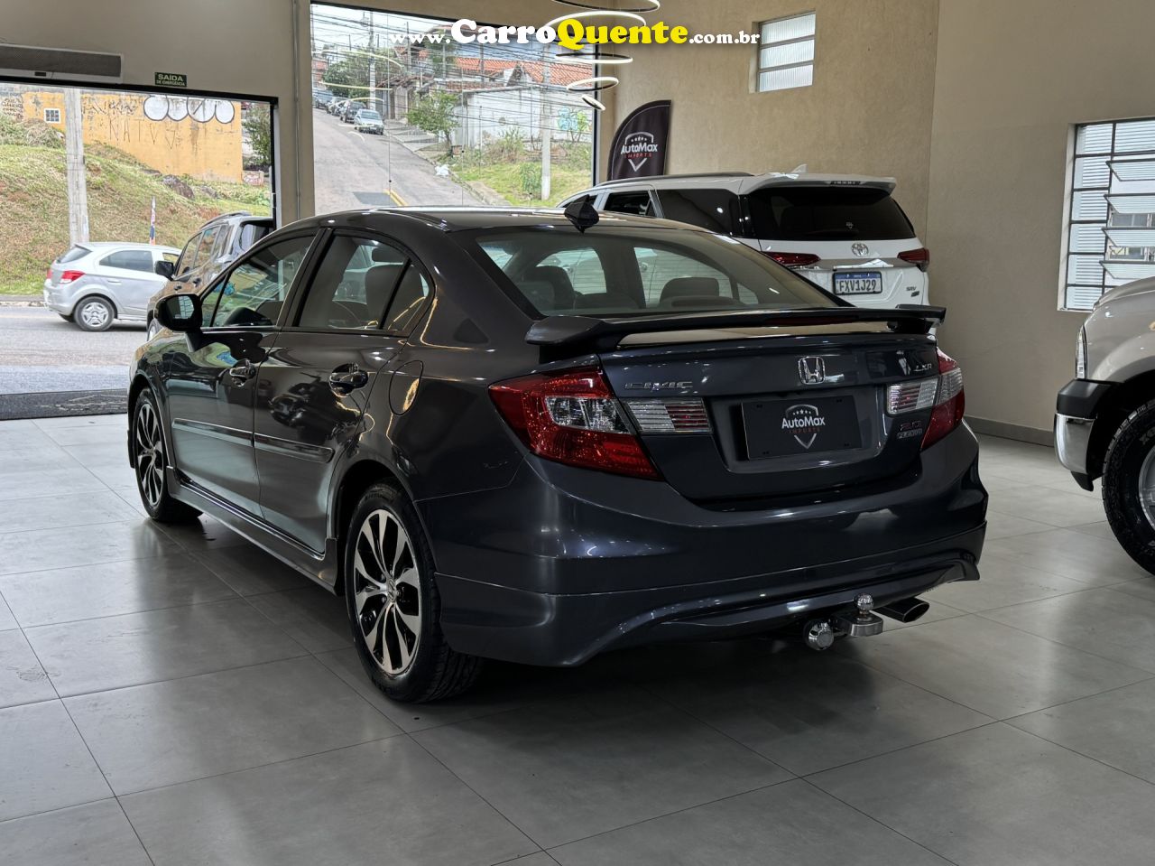 HONDA   CIVIC SEDAN LXR 2.0 FLEXONE 16V AUT. 4P   CINZA 2015 2.0 GASOLINA - Loja