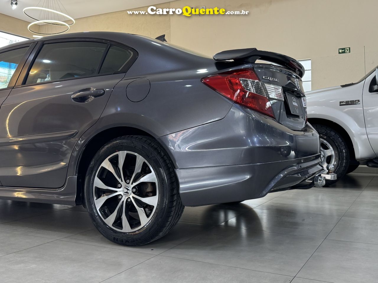 HONDA   CIVIC SEDAN LXR 2.0 FLEXONE 16V AUT. 4P   CINZA 2015 2.0 GASOLINA - Loja