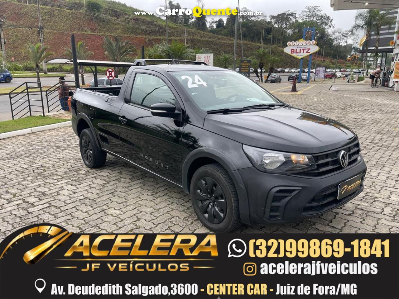 VOLKSWAGEN   SAVEIRO ROBUST 1.6 TOTAL FLEX 16V    PRETO 2024 1.6 FLEX - Loja