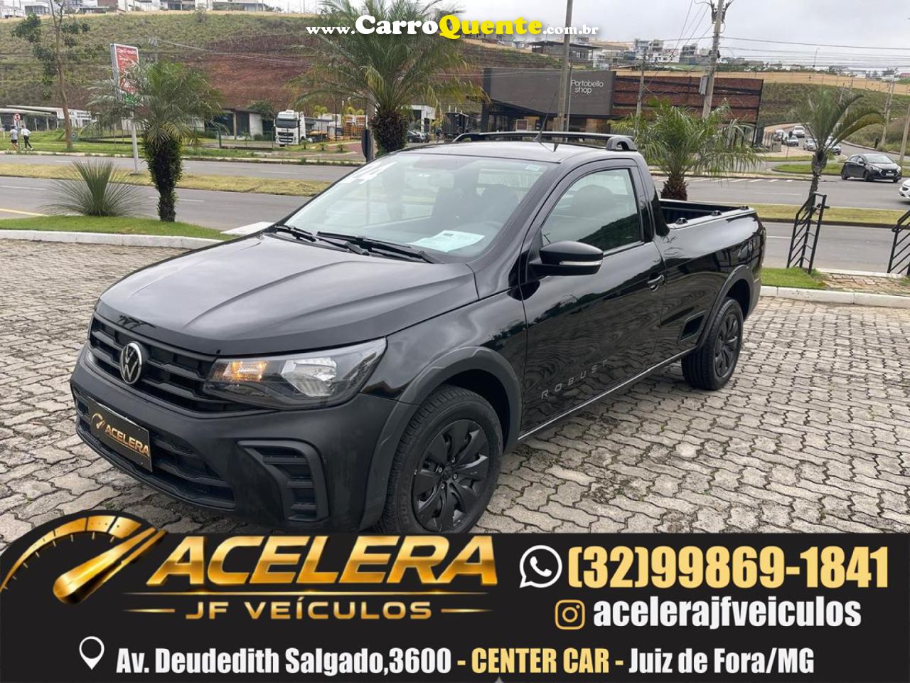 VOLKSWAGEN   SAVEIRO ROBUST 1.6 TOTAL FLEX 16V    PRETO 2024 1.6 FLEX - Loja
