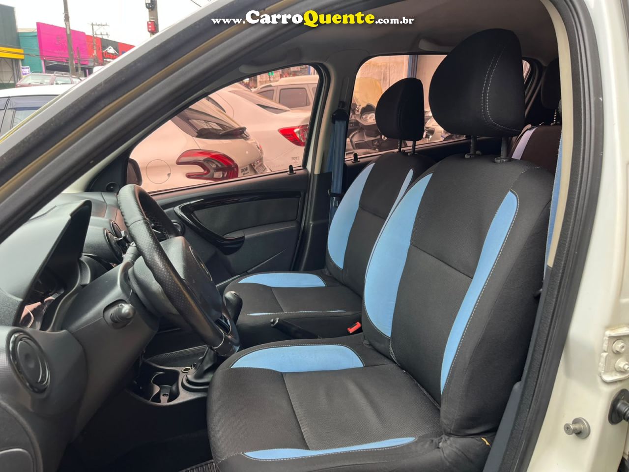 RENAULT   SANDERO TECHRUN HI-FLEX 1.0 16V 5P   BRANCO 2014 1.0 GASOLINA - Loja