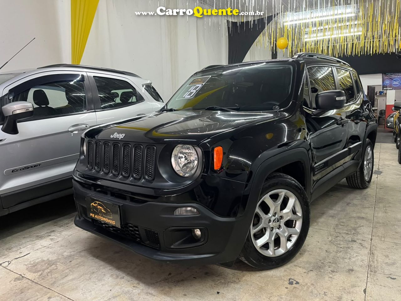 JEEP   RENEGADE1.8 4X2 FLEX 16V AUT.   PRETO 2018 1.8 FLEX - Loja