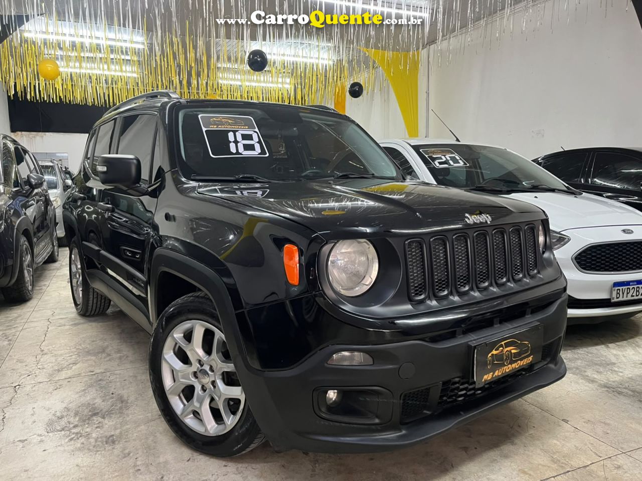 JEEP   RENEGADE1.8 4X2 FLEX 16V AUT.   PRETO 2018 1.8 FLEX - Loja
