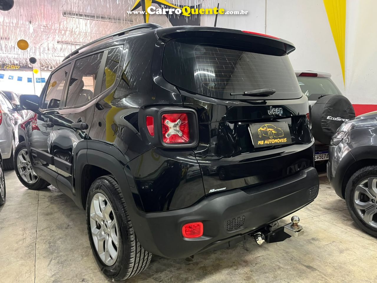 JEEP   RENEGADE1.8 4X2 FLEX 16V AUT.   PRETO 2018 1.8 FLEX - Loja
