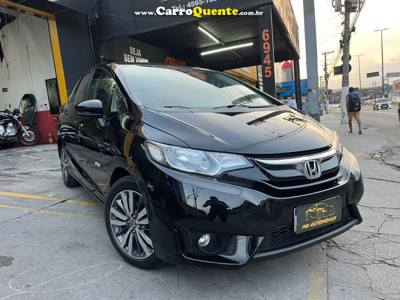 HONDA   FIT EXSEX 1.5 FLEXFLEXONE 16V 5P AUT.   PRETO 2015 1.5 GASOLINA - Loja