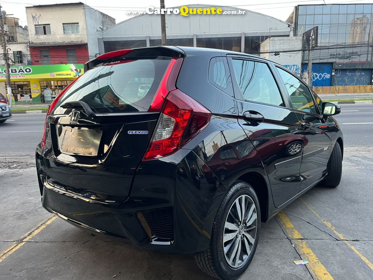 HONDA   FIT EXSEX 1.5 FLEXFLEXONE 16V 5P AUT.   PRETO 2015 1.5 GASOLINA - Loja