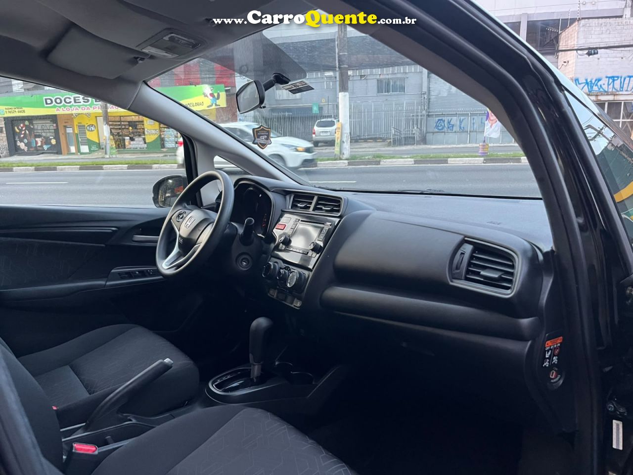 HONDA   FIT EXSEX 1.5 FLEXFLEXONE 16V 5P AUT.   PRETO 2015 1.5 GASOLINA - Loja