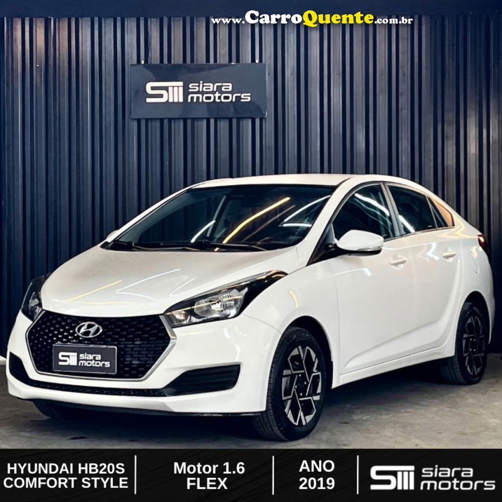 HYUNDAI   HB20S C.STYLEC.PLUS1.6 FLEX 16V AUT. 4P   BRANCO 2019 1.6 FLEX - Loja