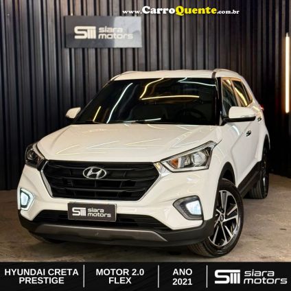 HYUNDAI   CRETA PRESTIGE 2.0 16V FLEX AUT.   BRANCO 2021 2.0 FLEX