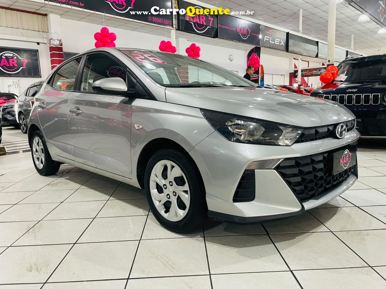 HYUNDAI   HB20 COMF.C.PLUSC.STYLE 1.0 FLEX 12V   PRATA 2026 1.0 FLEX - Loja
