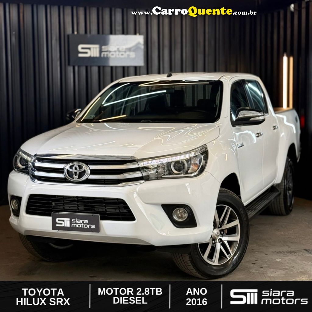 TOYOTA   HILUX CD SRX 4X4 2.8 TDI 16V DIESEL AUT.   BRANCO 2016 2.8 DIESEL - Loja