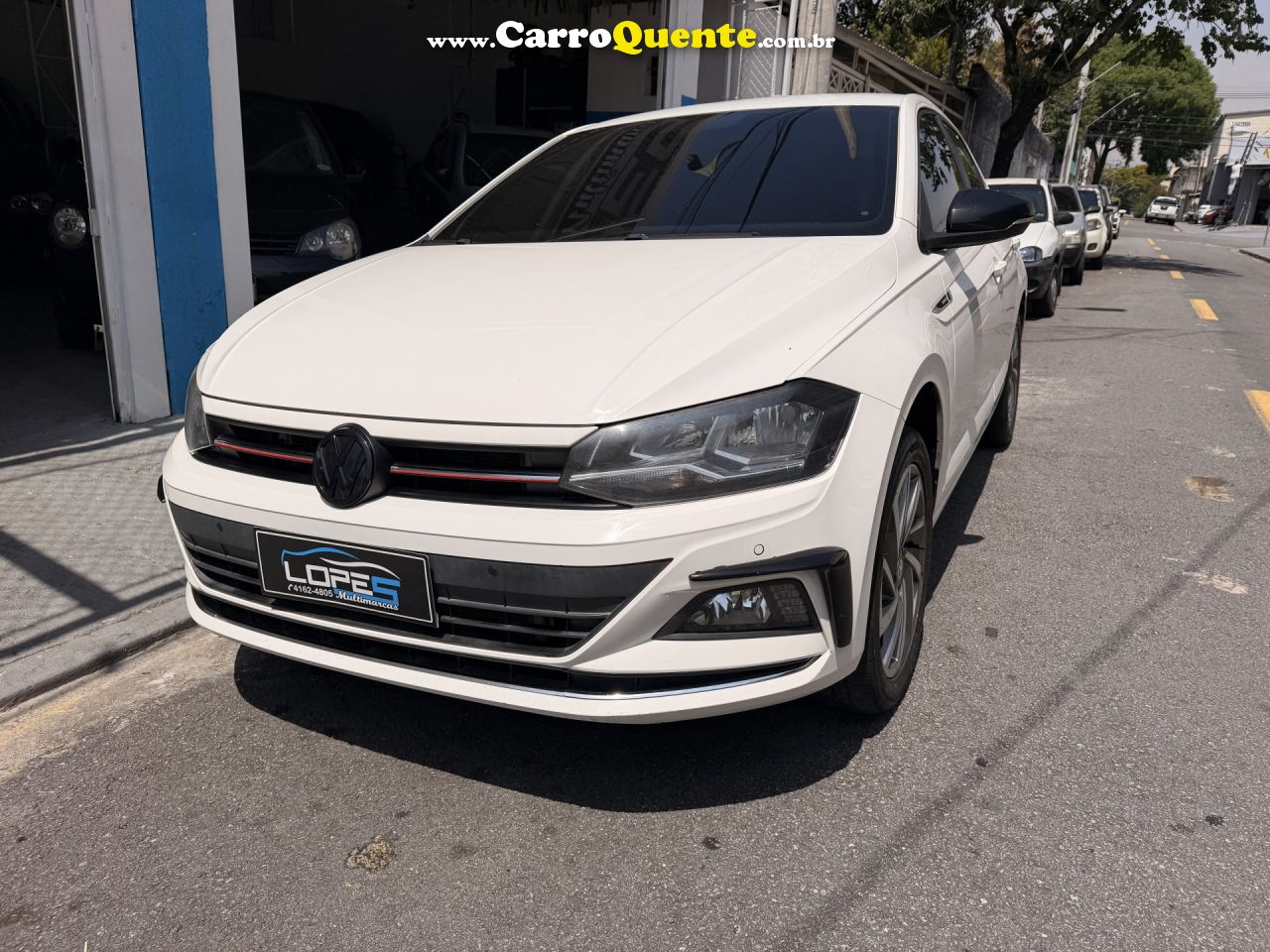 VOLKSWAGEN   POLO HIGHLINE 200 TSI 1.0 FLEX 12V AUT.   BRANCO 2019 1.0 FLEX - Loja