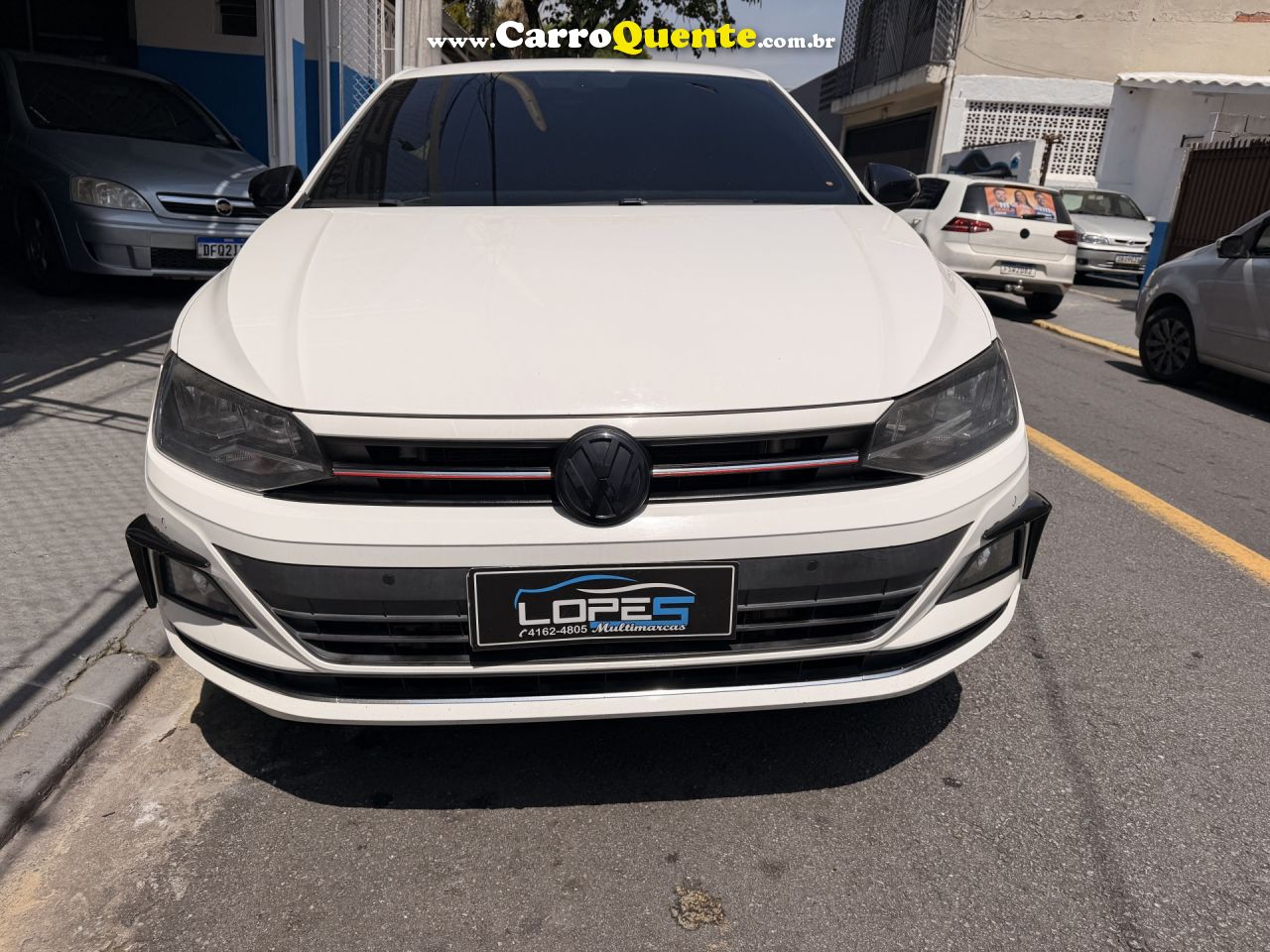 VOLKSWAGEN   POLO HIGHLINE 200 TSI 1.0 FLEX 12V AUT.   BRANCO 2019 1.0 FLEX - Loja