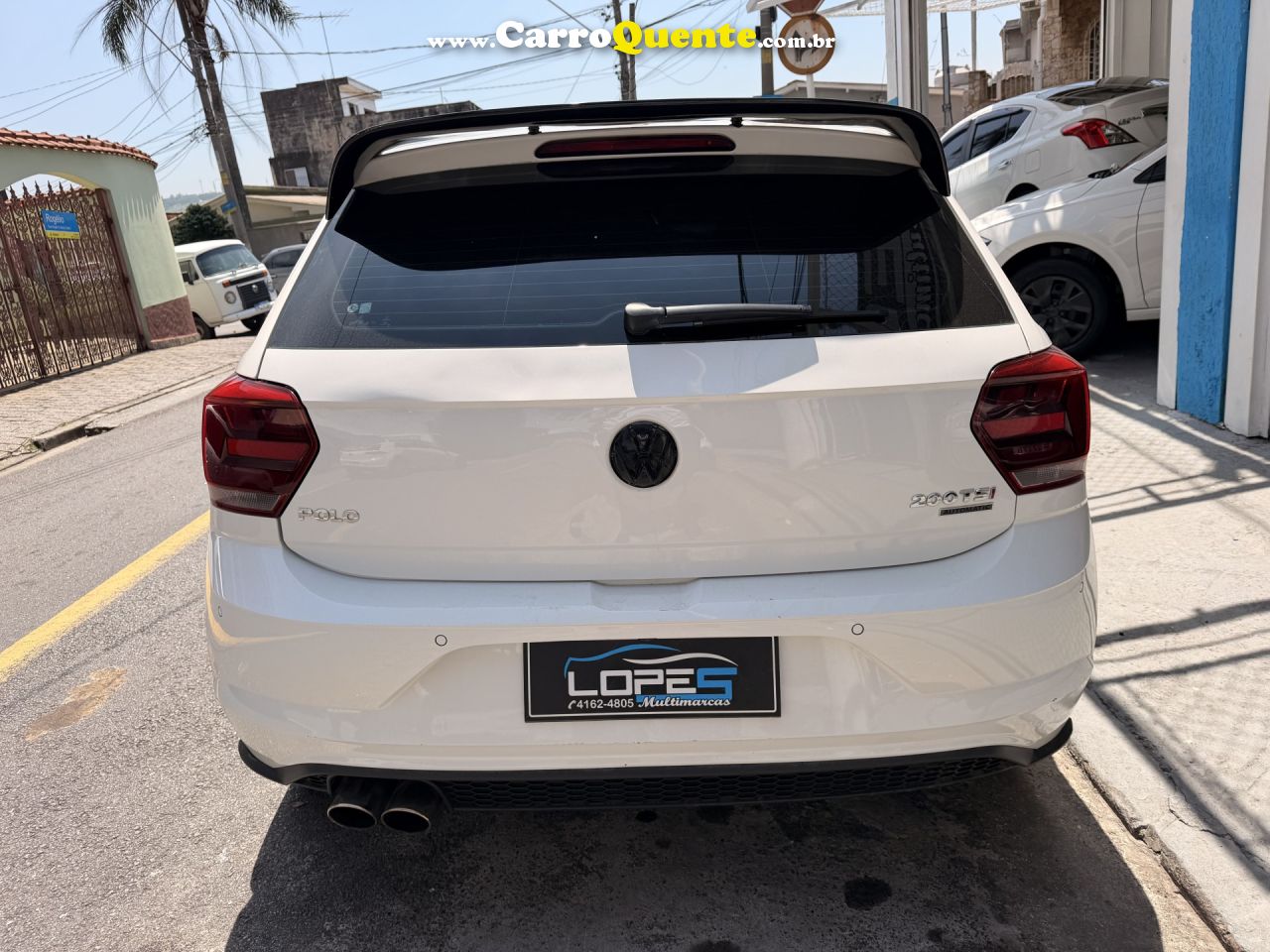 VOLKSWAGEN   POLO HIGHLINE 200 TSI 1.0 FLEX 12V AUT.   BRANCO 2019 1.0 FLEX - Loja