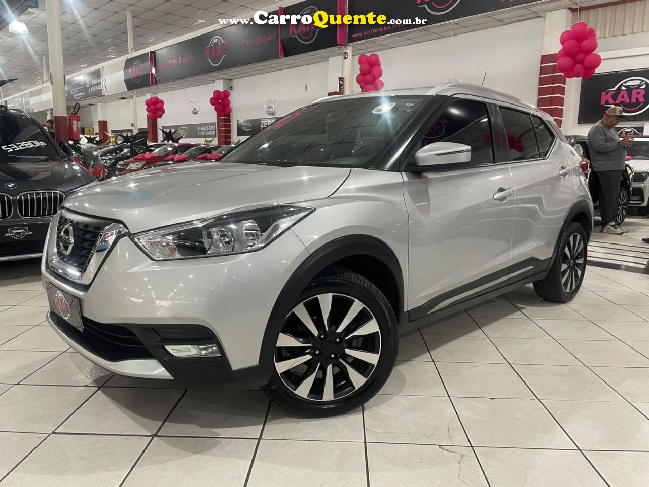 NISSAN   KICKS SV 1.6 16V FLEXSTAR 5P AUT.   PRATA 2020 1.6 GASOLINA - Loja