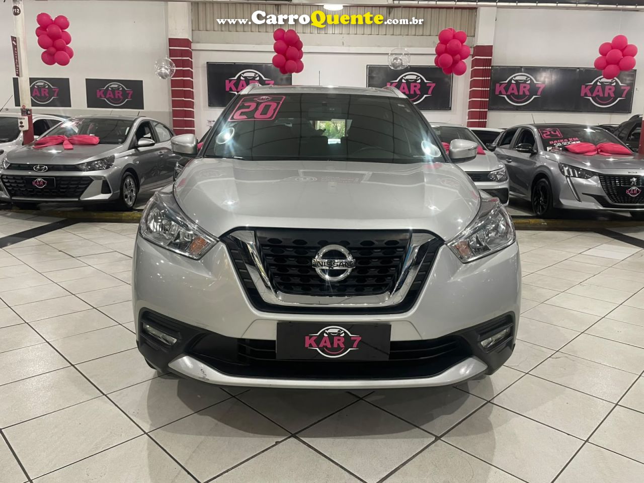 NISSAN   KICKS SV 1.6 16V FLEXSTAR 5P AUT.   PRATA 2020 1.6 GASOLINA - Loja