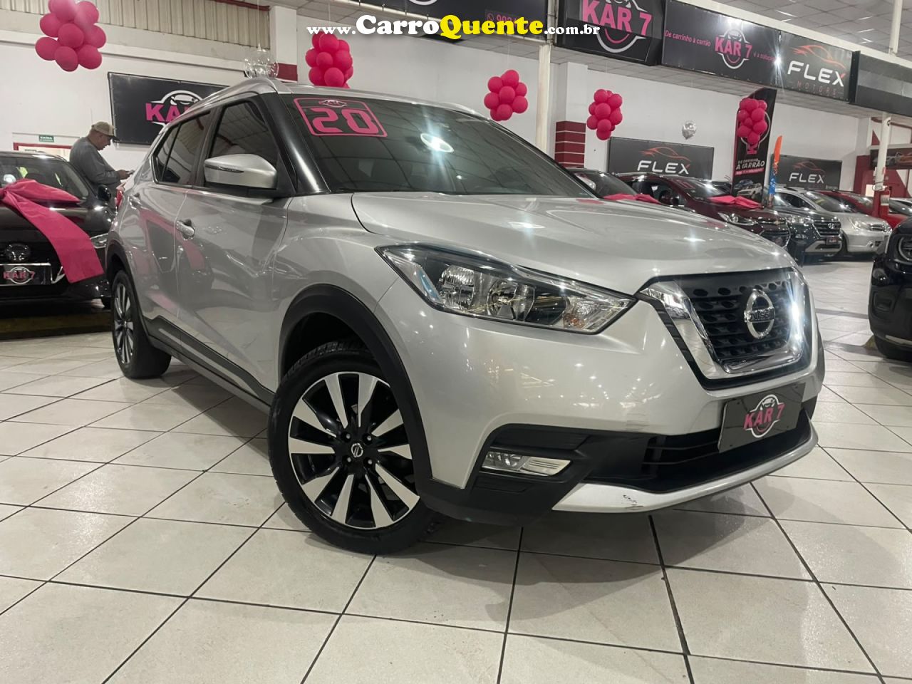 NISSAN   KICKS SV 1.6 16V FLEXSTAR 5P AUT.   PRATA 2020 1.6 GASOLINA - Loja