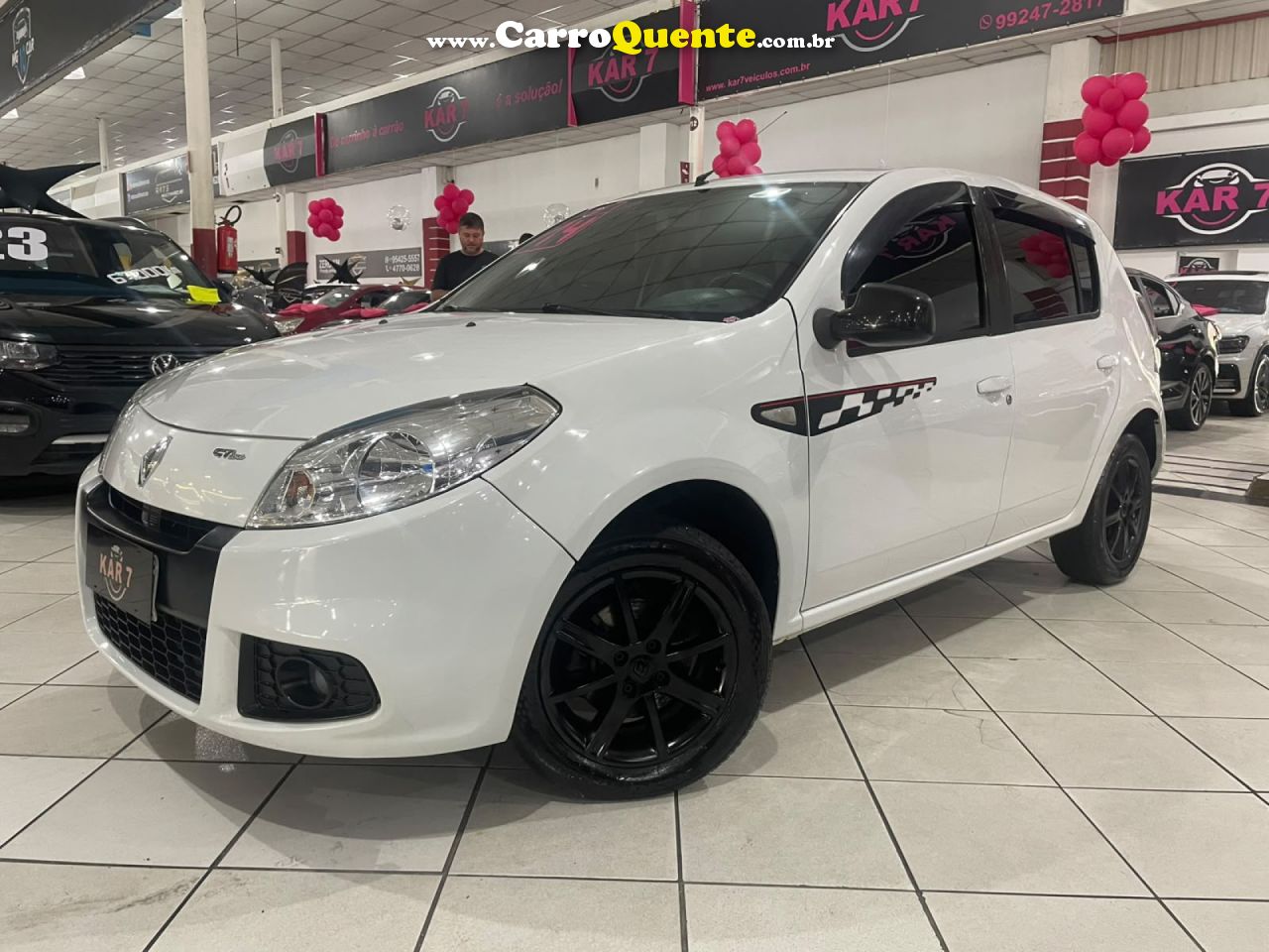 RENAULT   SANDERO GT LINE HI-FLEX 1.6 8V 5P   BRANCO 2014 1.6 GASOLINA - Loja