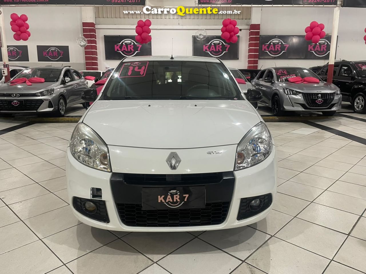 RENAULT   SANDERO GT LINE HI-FLEX 1.6 8V 5P   BRANCO 2014 1.6 GASOLINA - Loja