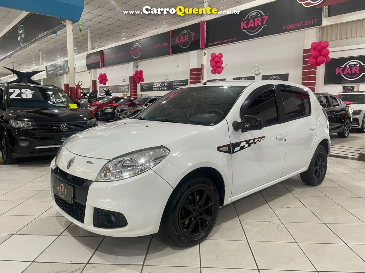 RENAULT   SANDERO GT LINE HI-FLEX 1.6 8V 5P   BRANCO 2014 1.6 GASOLINA - Loja