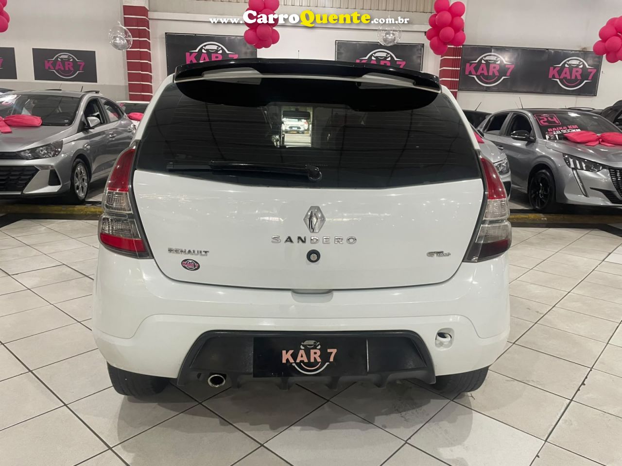 RENAULT   SANDERO GT LINE HI-FLEX 1.6 8V 5P   BRANCO 2014 1.6 GASOLINA - Loja