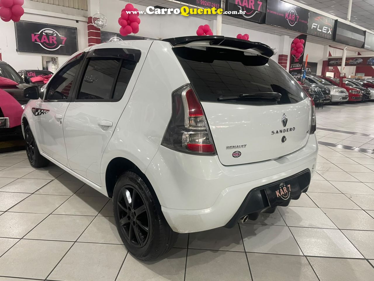 RENAULT   SANDERO GT LINE HI-FLEX 1.6 8V 5P   BRANCO 2014 1.6 GASOLINA - Loja