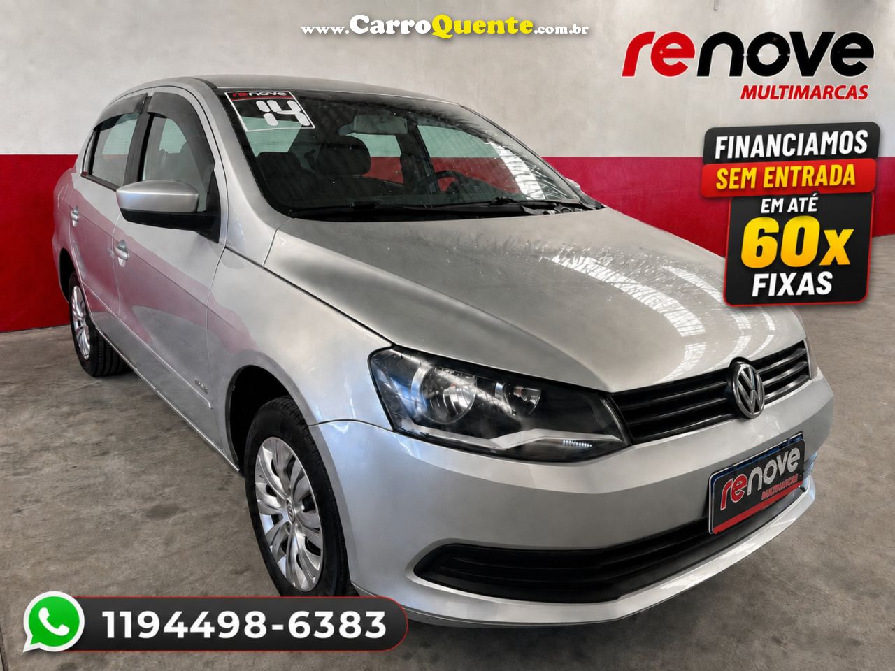 VOLKSWAGEN   VOYAGE 1.01.0 CITY MI TOTAL FLEX 8V 4P   PRATA 2014 1.0 FLEX - Loja