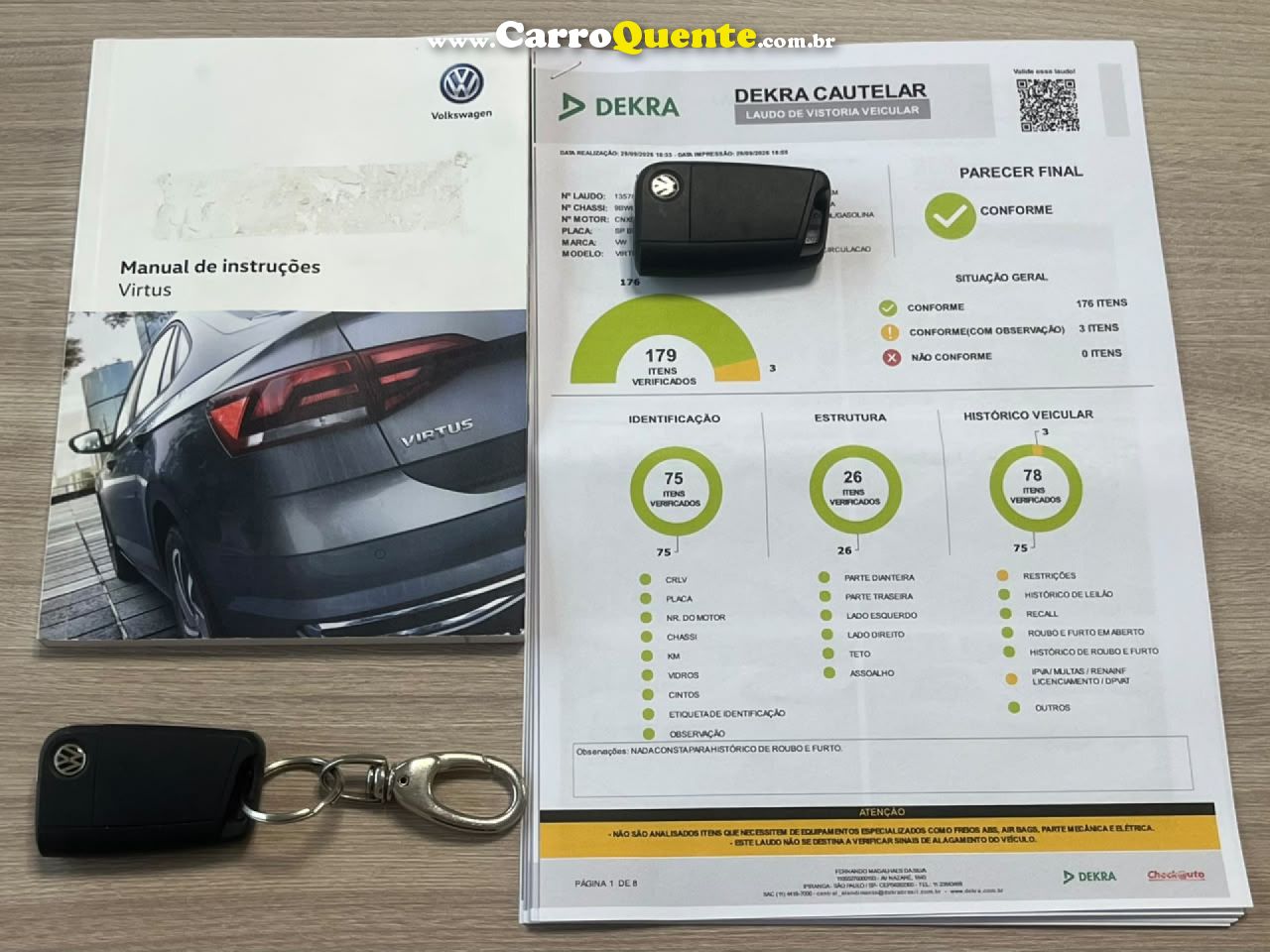 VOLKSWAGEN   VIRTUS 1.6 MSI FLEX COMPLETO DE FABRICA BOM ESTADO   BRANCO 2020 1.6 FLEX - Loja