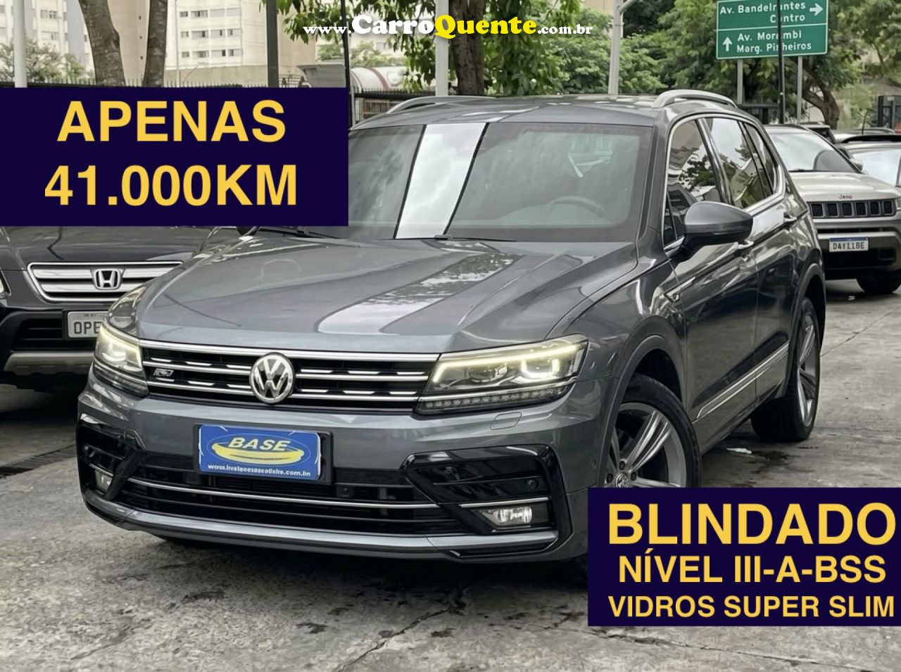 VOLKSWAGEN   TIGUAN ALLSPAC R-LINE 350 TSI 2.0 4X4   CINZA 2019 2.0 T GASOLINA - Loja