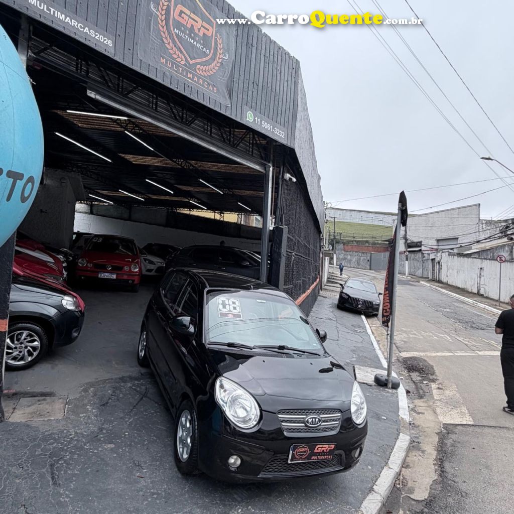 KIA   PICANTO EX 1.11.0 1.0 FLEX AUT.   PRETO 2008 1.0 FLEX - Loja