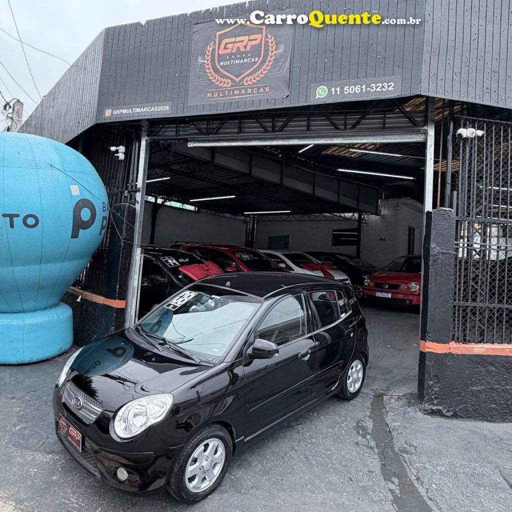 KIA   PICANTO EX 1.11.0 1.0 FLEX AUT.   PRETO 2008 1.0 FLEX - Loja