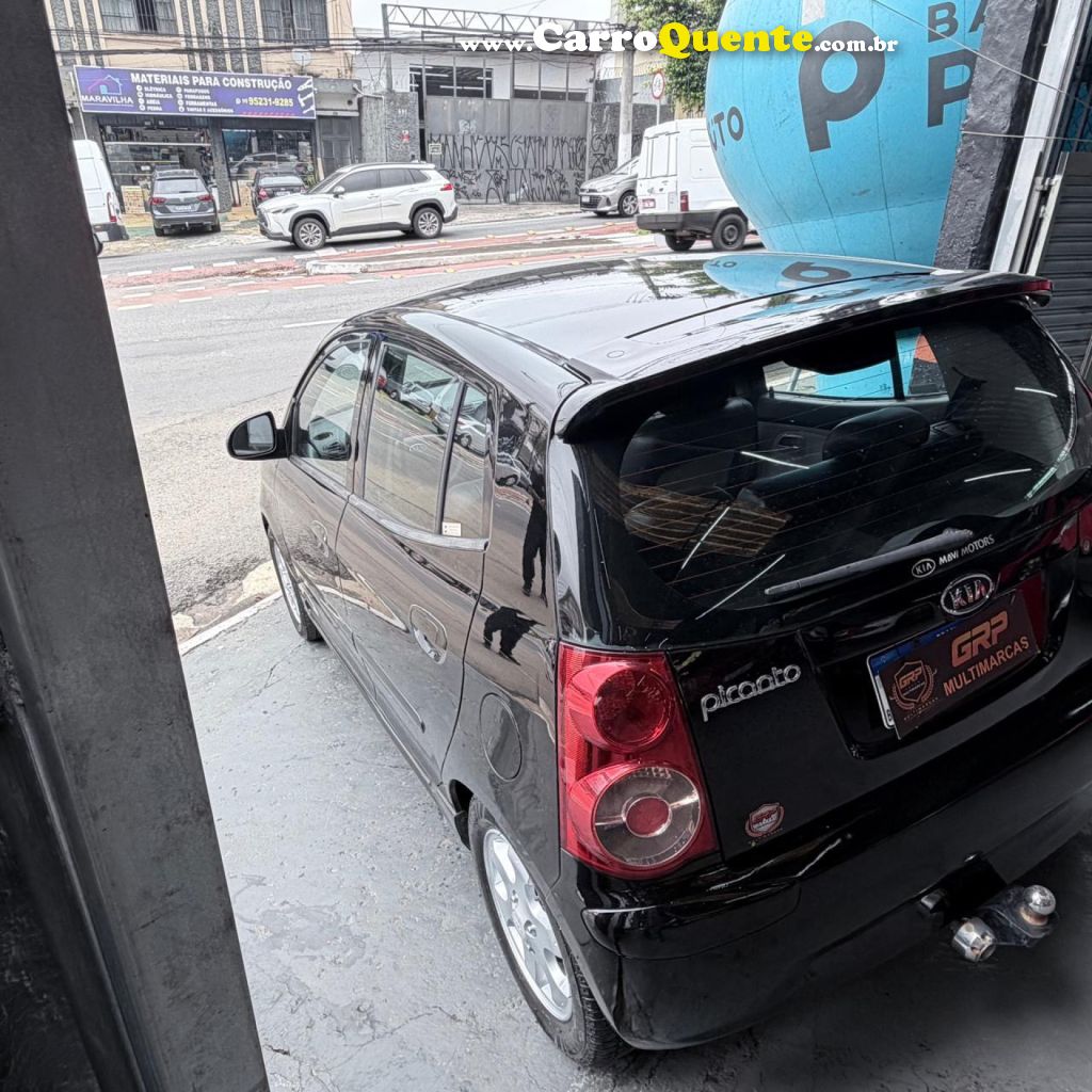KIA   PICANTO EX 1.11.0 1.0 FLEX AUT.   PRETO 2008 1.0 FLEX - Loja