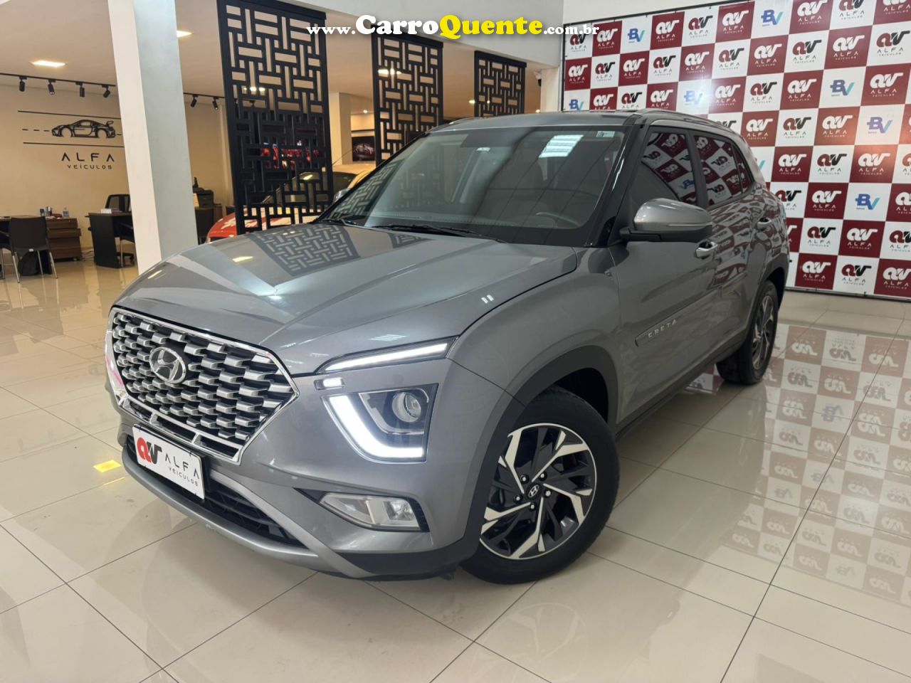 HYUNDAI   CRETA PLATINUM 1.0 TB 12V FLEX AUT.   CINZA 2023 1.0 FLEX - Loja
