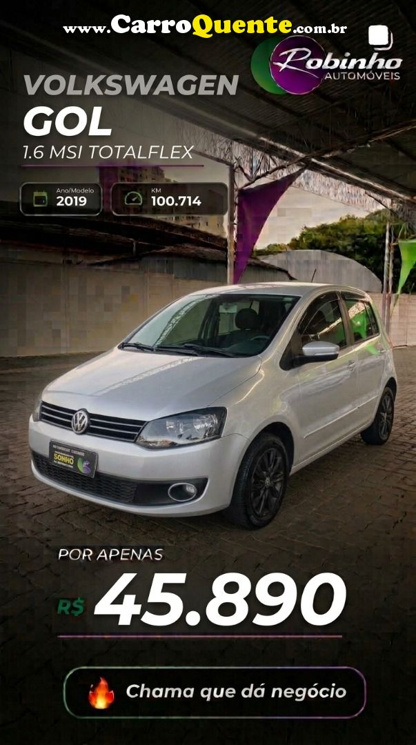 VOLKSWAGEN GOL 1.6 MSI TOTALFLEX 2019 - Loja