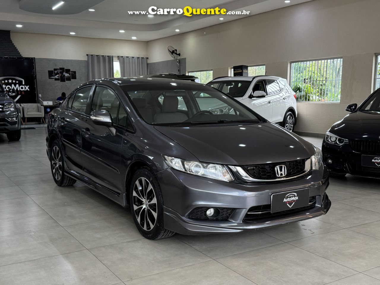 HONDA   CIVIC SEDAN LXR 2.0 FLEXONE 16V AUT. 4P   CINZA 2016 2.0 GASOLINA - Loja