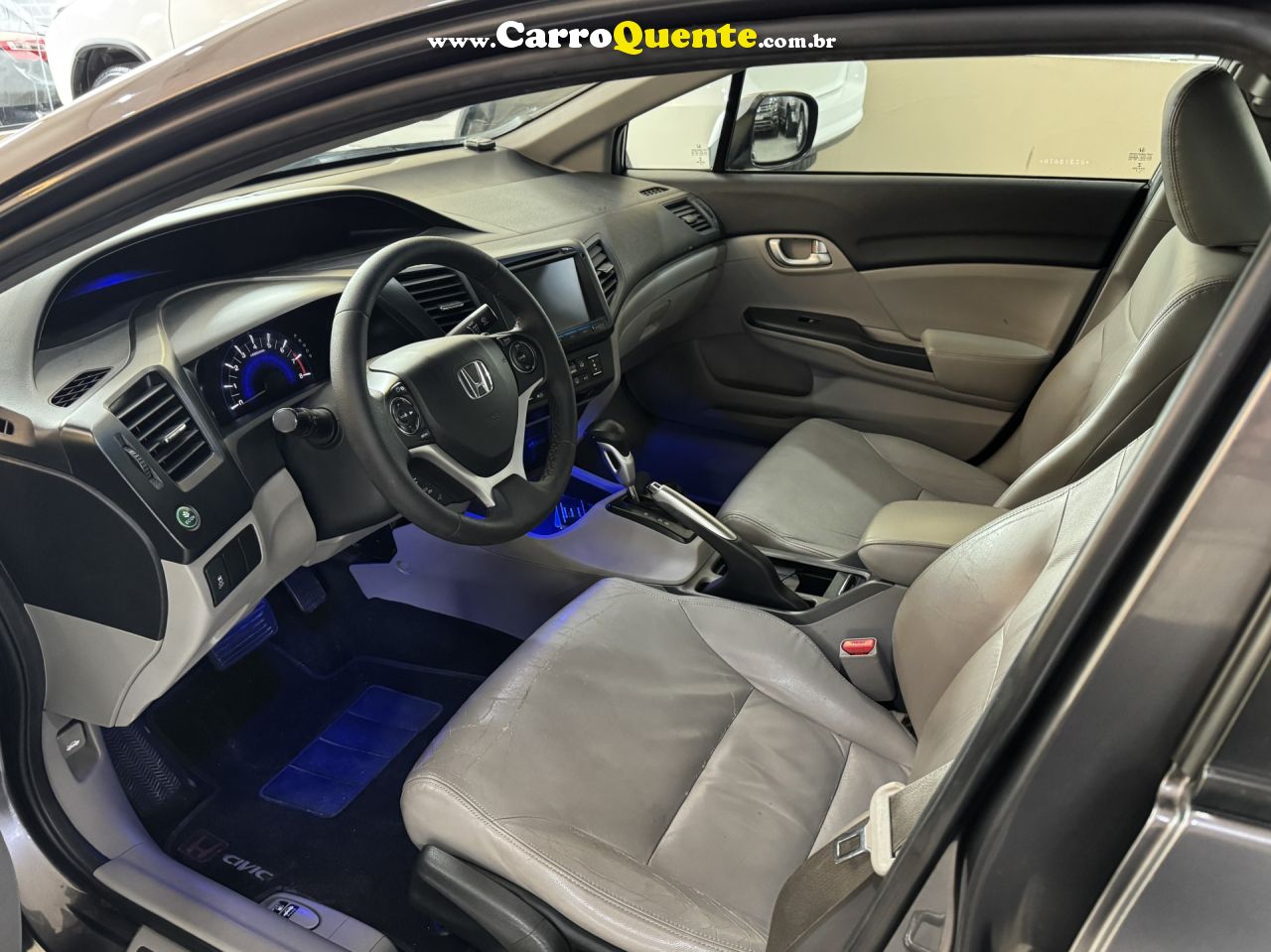 HONDA   CIVIC SEDAN LXR 2.0 FLEXONE 16V AUT. 4P   CINZA 2016 2.0 GASOLINA - Loja