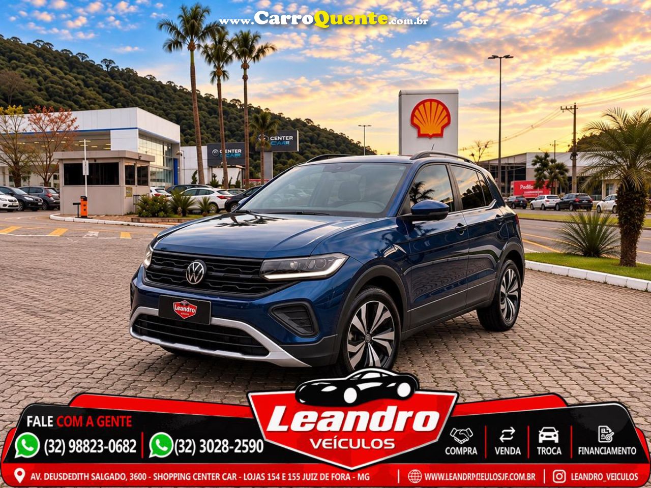 VOLKSWAGEN   T-CROSS 200 TSI 1.0  FLEX 12V 5P AUT.   AZUL 2025 1.0 FLEX - Loja