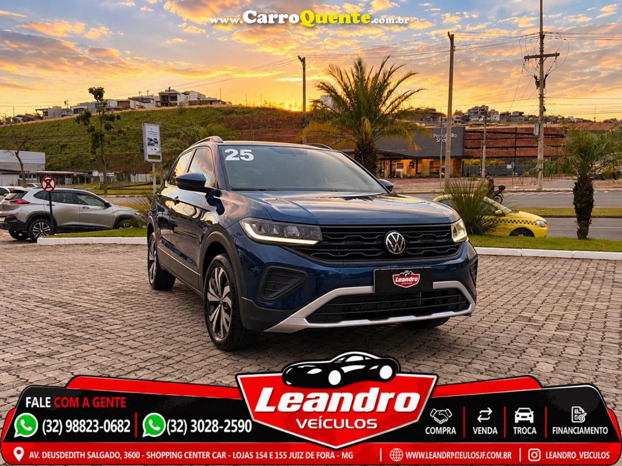VOLKSWAGEN   T-CROSS 200 TSI 1.0  FLEX 12V 5P AUT.   AZUL 2025 1.0 FLEX - Loja