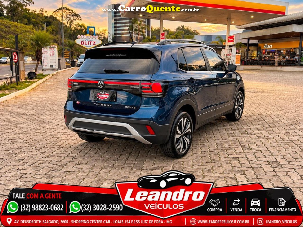 VOLKSWAGEN   T-CROSS 200 TSI 1.0  FLEX 12V 5P AUT.   AZUL 2025 1.0 FLEX - Loja