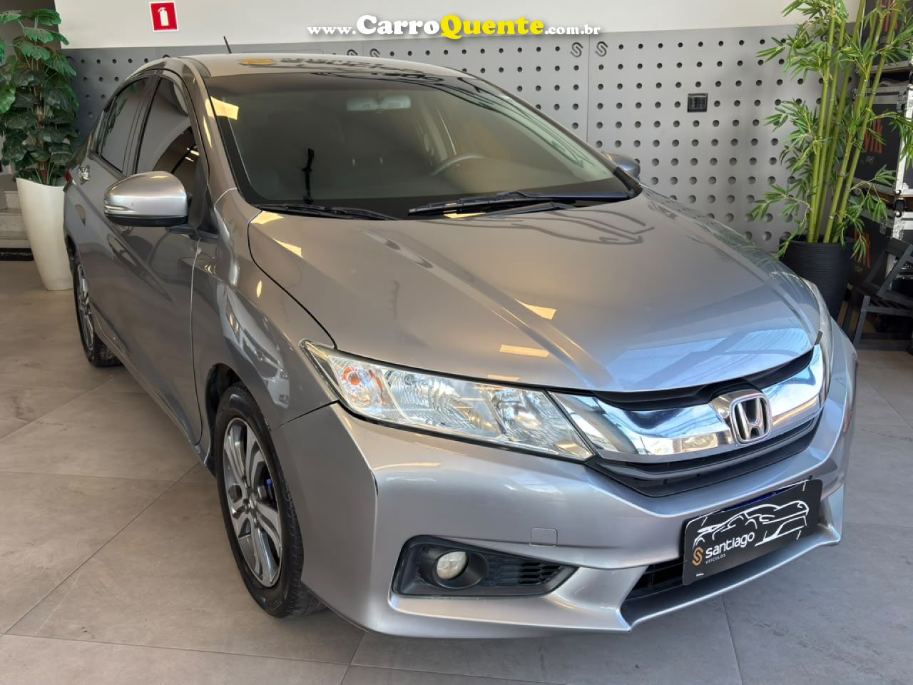 HONDA   CITY SEDAN EX 1.5 FLEX 16V 4P AUT.   CINZA 2015 1.5 FLEX - Loja