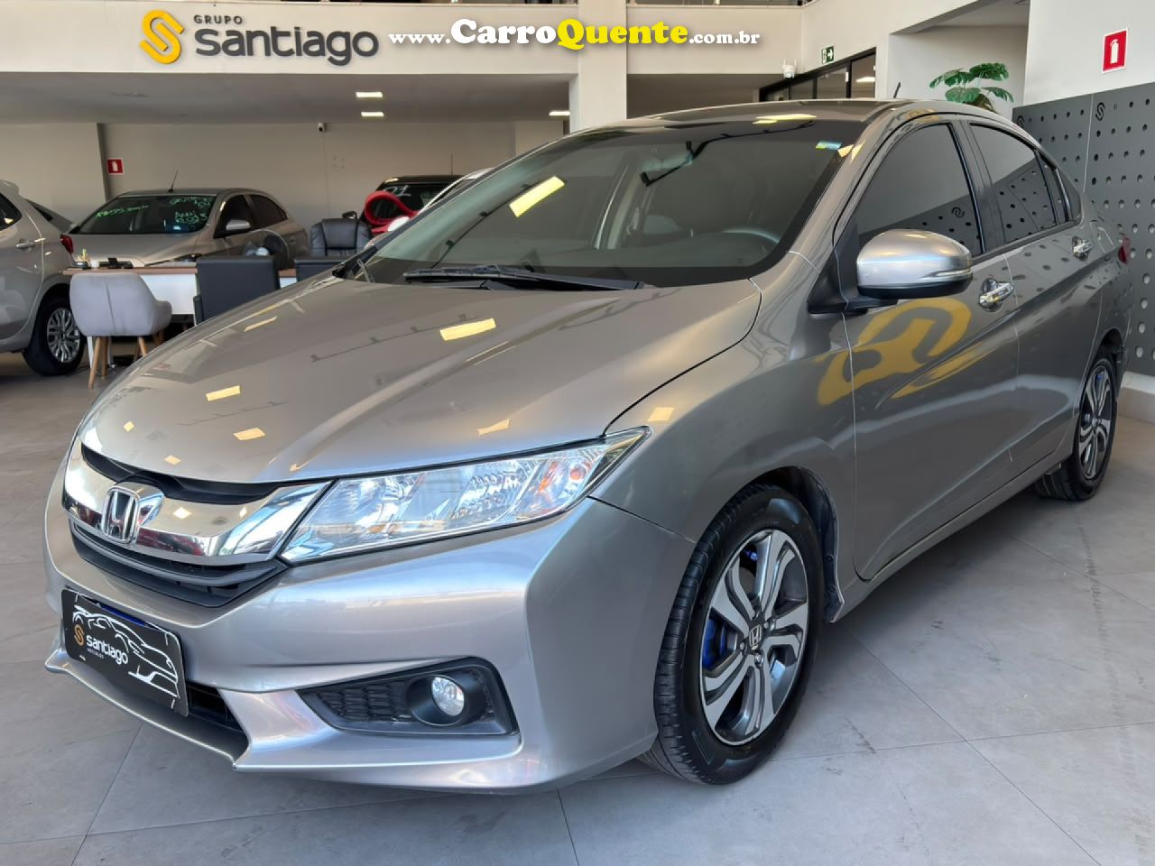 HONDA   CITY SEDAN EX 1.5 FLEX 16V 4P AUT.   CINZA 2015 1.5 FLEX - Loja