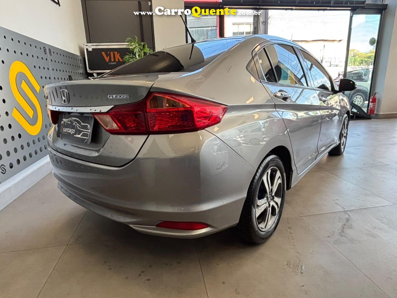 HONDA   CITY SEDAN EX 1.5 FLEX 16V 4P AUT.   CINZA 2015 1.5 FLEX - Loja