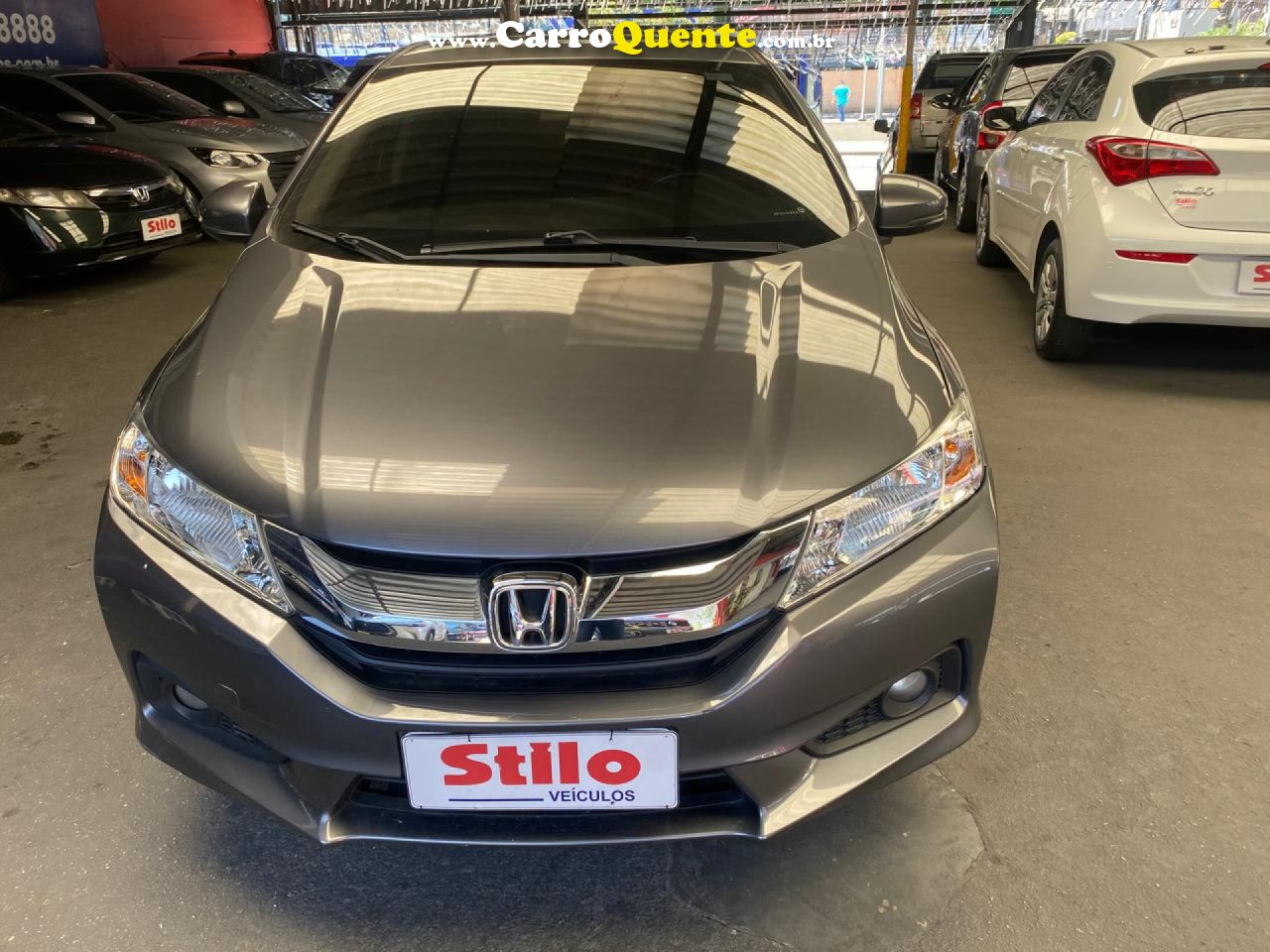 HONDA   CITY SEDAN LX 1.5 FLEX 16V 4P AUT.   CINZA 2015 1.5 FLEX - Loja