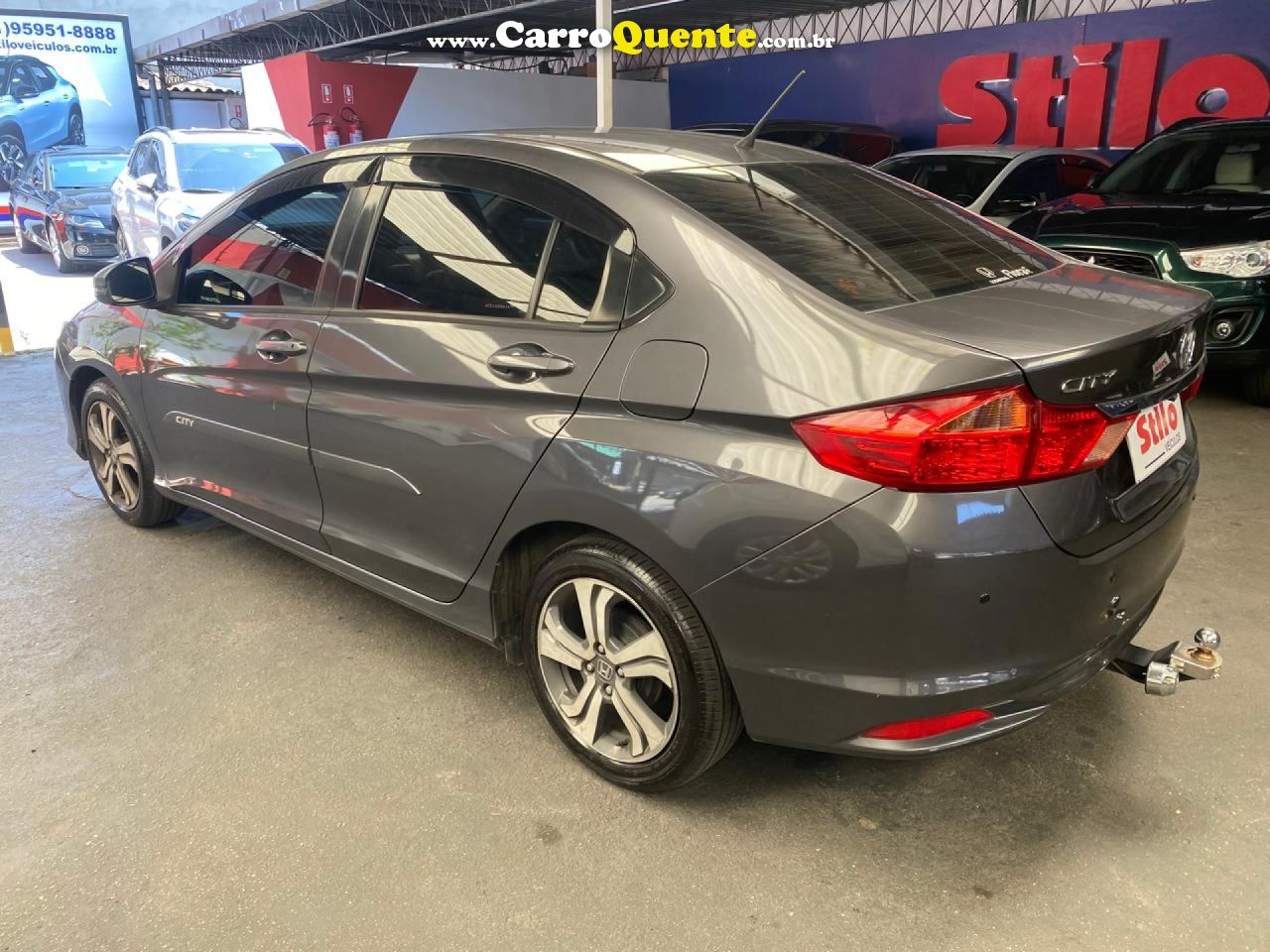 HONDA   CITY SEDAN LX 1.5 FLEX 16V 4P AUT.   CINZA 2015 1.5 FLEX - Loja