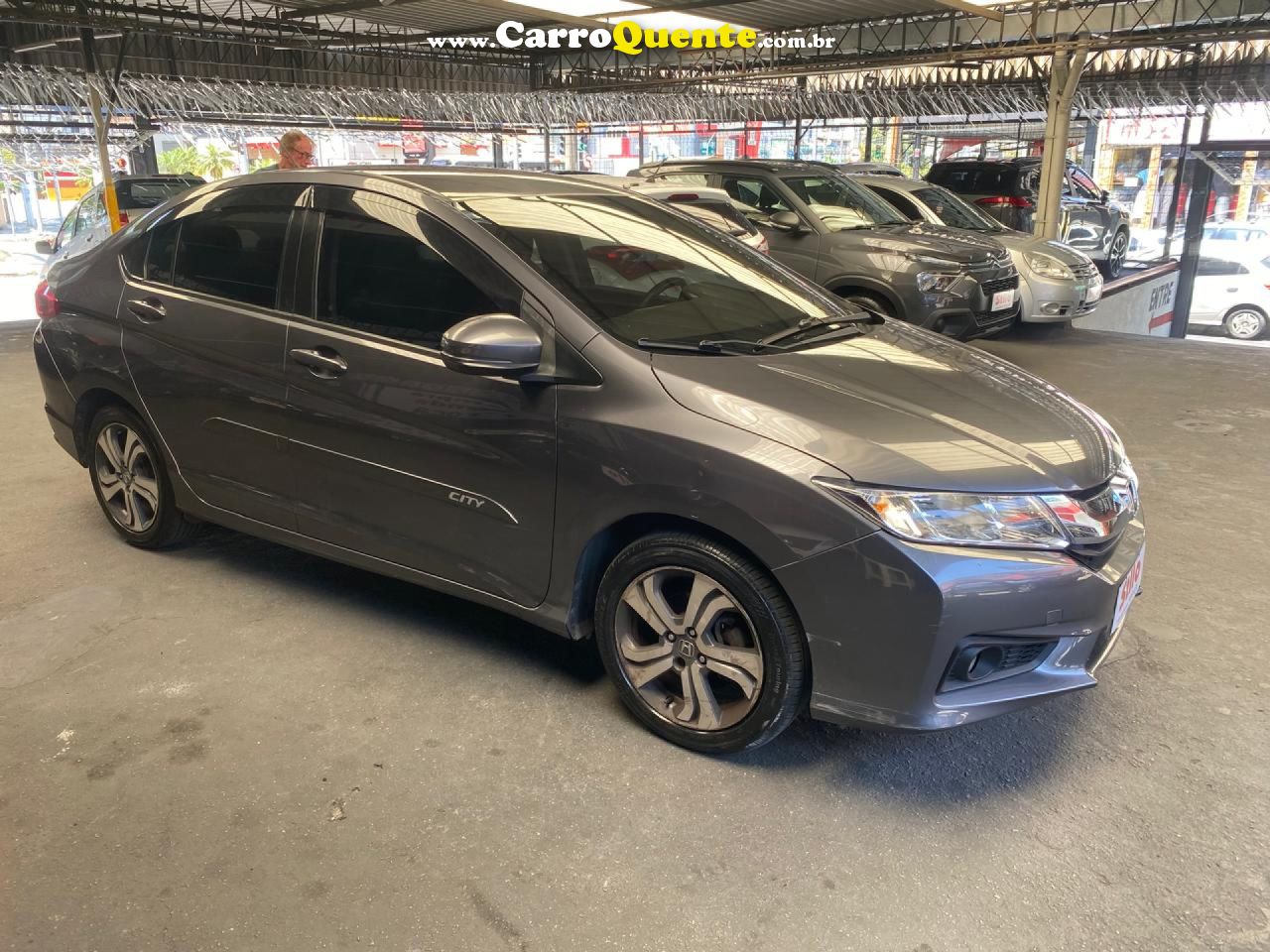 HONDA   CITY SEDAN LX 1.5 FLEX 16V 4P AUT.   CINZA 2015 1.5 FLEX - Loja