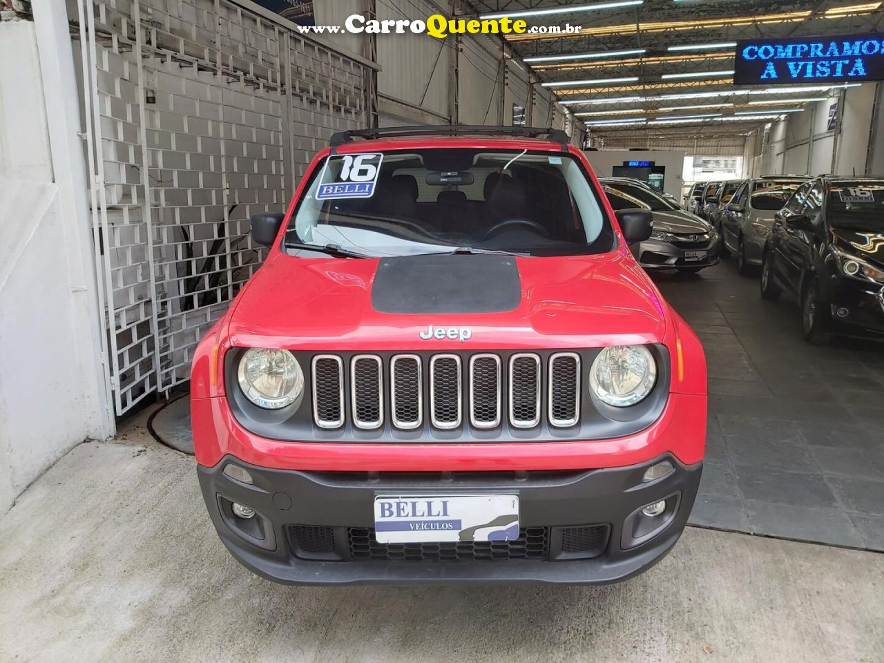 JEEP   RENEGADE SPORT 1.8 4X2 FLEX 16V AUT.   VERMELHO 2016 1.8 FLEX - Loja